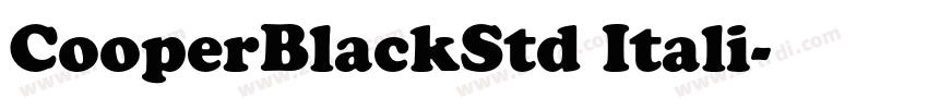 CooperBlackStd Itali字体转换